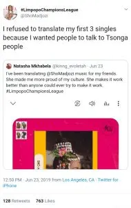 Sho madjozi tweet